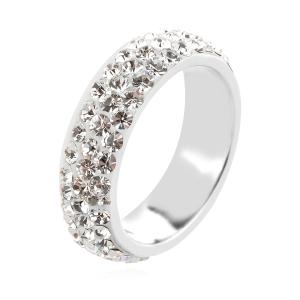 Сребърен пръстен с кристали от Sw® Mila