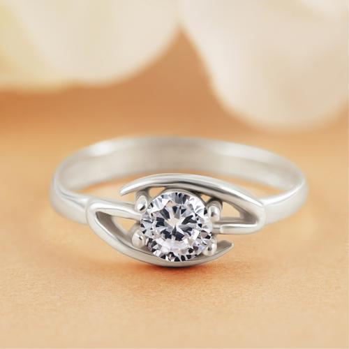 Сребърен пръстен с цирконий