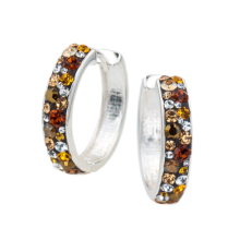 Сребърни обеци Anna с кристали от Sw® AB Crystal