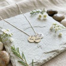 Сребърно Колие с кръгли плочки