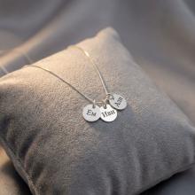 Сребърно Колие с кръгли плочки