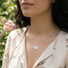 Сребърно Колие с кръгли плочки