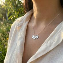 Сребърно Колие с кръгли плочки