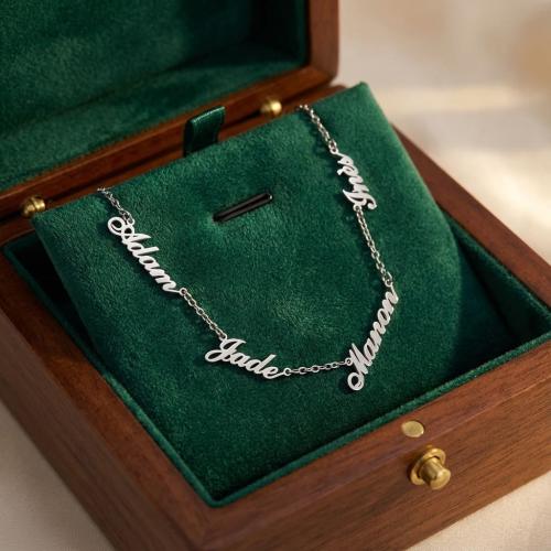 Сребърно колие с няколко имена по избор