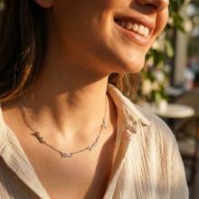 Сребърно колие с няколко имена по избор Сребърно колие с няколко имена по избор