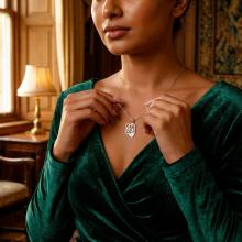 Сребърен медальон Майчина прегръдка Сребърен медальон Майчина прегръдка