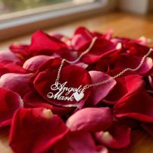 Сребърно колие с две имена по избор