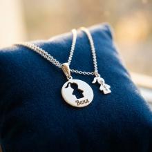 Сребърен комплект от две колиета Майка и Дъщеря