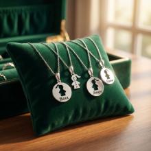 Сребърен комплект от две колиета Майка и Дъщеря