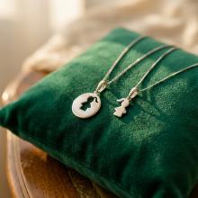 Сребърен комплект от две колиета Майка и Дъщеря