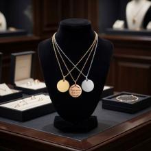 Сребърно Колие с рождените данни на вашето бебе