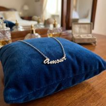 Сребърно колие Amour