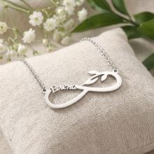 Сребърно колие с безкрайност и име по избор