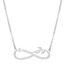 Сребърно колие с безкрайност и име по избор