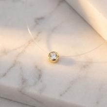 Златно колие Нежен Циркон на корда