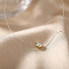 Златно колие Нежен Циркон на корда