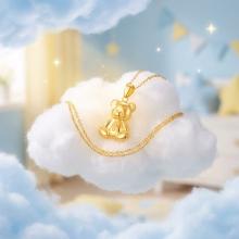 Детски златен медальон Малко Мече