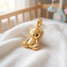 Детски златен медальон Малко Мече