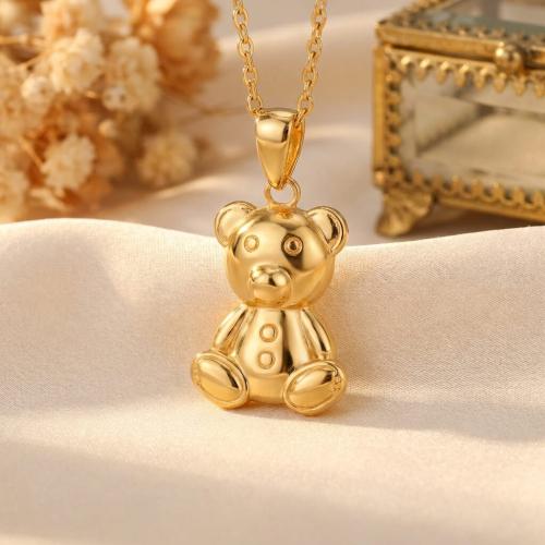 Детски златен медальон Малко Мече