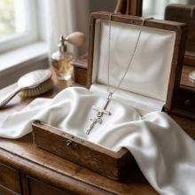 Сребърен медальон Кръст с име по избор