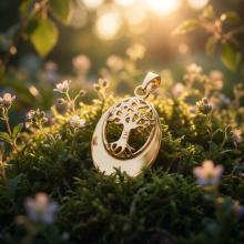 Златен медальон Дървото на живота Златен медальон Дървото на живота