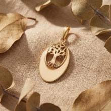 Златен медальон Дървото на живота Златен медальон Дървото на живота