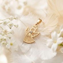 Златно ангелче с циркон Златно ангелче с циркон