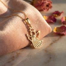 Златно ангелче с циркон Златно ангелче с циркон