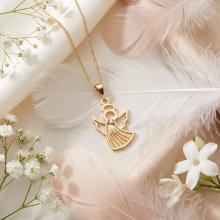 Златно ангелче с циркон Златно ангелче с циркон