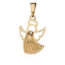 Златно ангелче с циркон