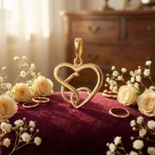 Златен Медальон Сърце