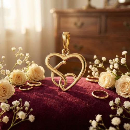 Златен Медальон Сърце