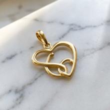 Златен Медальон Сърце