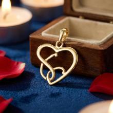 Златен Медальон Сърце