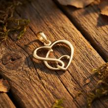 Златен Медальон Сърце