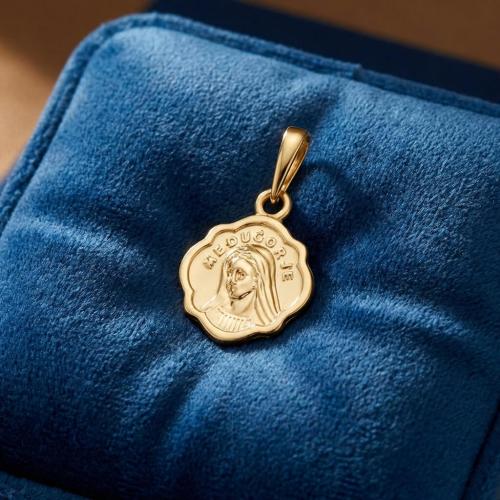 Златен медальон с лика на Света Богородица