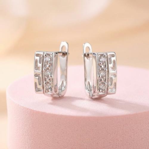 Сребърни обеци с циркони 7307