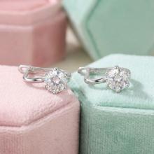 Детски Сребърни обеци с циркони 7309