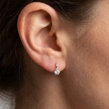 Детски Сребърни обеци с циркони 7309