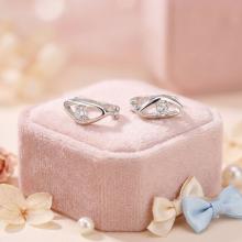 Сребърни обеци с циркони 7312