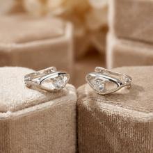 Сребърни обеци с циркони 7312