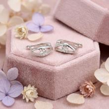 Сребърни обеци с циркони 7312