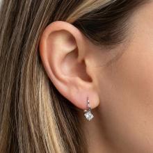 Сребърни обеци с циркони 7322