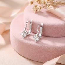 Сребърни обеци с циркони 7322