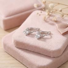 Сребърни обеци с циркони 7322