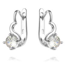 Сребърни обеци с циркони 7322