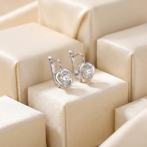 Сребърни Обеци С Циркони 7323