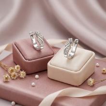 Сребърни Обеци С Циркони 7325