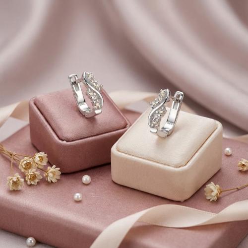  Сребърни Обеци С Циркони 7325