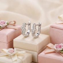 Сребърни Обеци С Циркони 7325